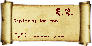 Repiczky Mariann névjegykártya