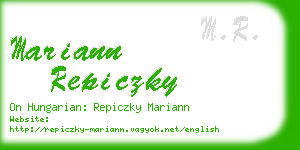 mariann repiczky business card